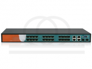 Switch optyczny 10Gigabit Ethernet zarządzalny 24 porty SFP, 4 porty RJ45 GE, 2 porty SFP+ 10G