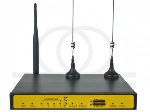 Przemysłowy router IP LTE/3G/WCDMA/HSPA, double SIM, 4 porty LAN, WiFi, 1 port RS232 - RF-R43CW