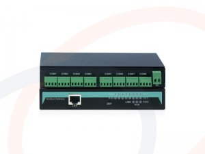 Bramka Ethernetowa MODBUS konwerter 8 portów szeregowych RS-485/RS-422 na Ethernet - RF-MODBUS-8xRS-485/422-ETH-3OD