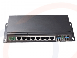 Switch 8 portów, 4 PoE Fast Ethernet 2 porty optyczne uplink SFP - RF-SW-8FE-4POE-1031-HS