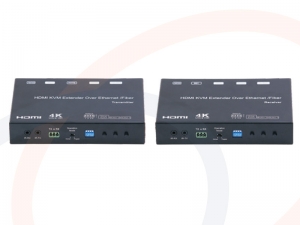 Konwerter światłowodowy oraz IP sygnału HDMI z obsługą sygnału 4K UHD, USB, RS232 SFP+ - RF-HDMI-4K-73-SFP+-IP-FOX-T/R