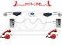 Schemat połączeń i zastosowania konwertera linii hot line automatic ring down, hot line po światłowodzie