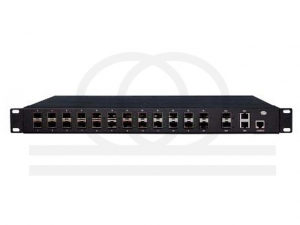 Switch światłowodowy Gigabit Ethernet zarządzalny 24 porty SFP, 2 porty RJ45 GE
