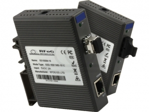 Media konwerter DIN RAIL z gniazdem SFP 100 Mb/s RF-ES100M-16-DIN-SFP Fast Ethernet