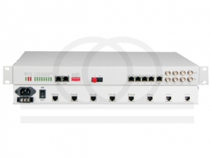 Konwerter multiplekser 1-30 analogowych linii telefonicznych na światłowód RF-TES-POTS-30FXS/FXO-4ETH-4DATA-4E1