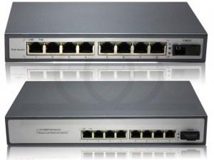 Media konwerter 8 portów PoE Fast Ethernet + 1 port światłowodowy RF-KM-08FE-POE-1OPT-MEB