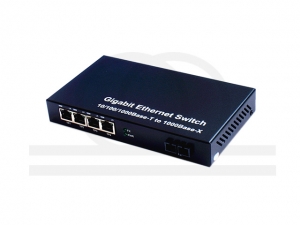 Media konwerter multi-port, switch 10/100/1000M Gigabit Ethernet, Duplex - RF-KM-1G-01-04-DUPLEX