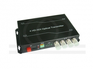 Światłowodowy konwerter HD-SDI z wbudowanym audio - RF-4V-1D-HD-SDI-A-12VDC-T/R