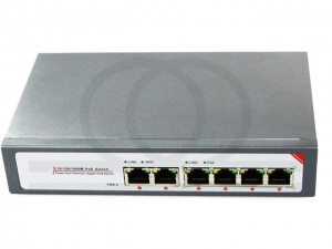 Switch 4 porty PoE Gigabit Ethernet + 2 up link Gigabit Ethernet RF-SW-4+2GE-POE-MEB