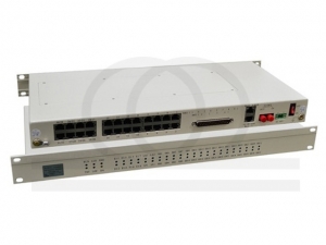 Konwerter światłowodowy 32 analogowych linii telefonicznych FXO/FXO, E1, V.35, RS232, E&M, Ethernet