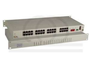 Konwerter światłowodowy 31 analogowych linii telefonicznych FXO/FXO,, V.35, RS232, E&M, Ethernet