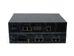 Konwerter sygnałów E1 na Ethernet, zarządzalny WEB, 8x E1, 4x ETH - RF-KNV-8E1-4ETH-WEBMNG-WN