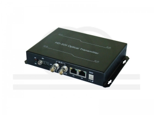 Widok nadajnika zcentralizowanego systemu transmisji sygnałów HD-SDI przez włókno światłowodowe