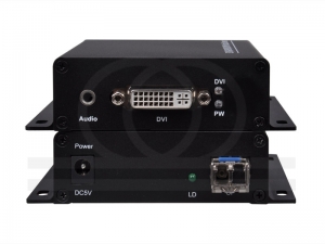 Światłowodowy konwerter 1 kanału sygnału DVI + audio na światłowód - RF-DVI-1FO-1163-KW
