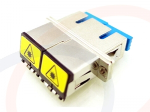 Adapter światłowodowy SC/PC duplex wielomodowy (multimode) z zabezpieczeniem, klapką