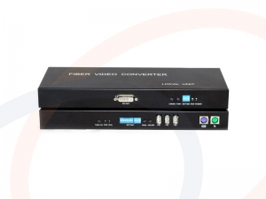 Nadajnik Światłowodowy konwerter sygnału VGA i DVI z funkcją KVM (porty USB i PS2) - RF-VGA-DVI-6017-KW-T/R