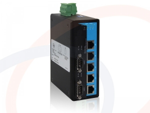 Switch przemysłowy zarządzalny 100 Mb/s DIN, 5x10/100M Fast Ethernet + 2x RS232 - RF-SW-MNG-05FE-2RS232-3OD