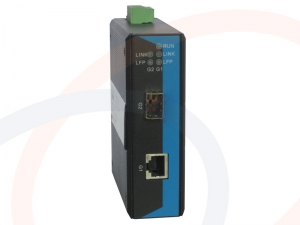 Media konwerter 1Gb/s szyna DIN, SM, SFP 1000M Gigabit Ethernet - RF-IMC-DIN-1000M-SFP-IP40-12VDC