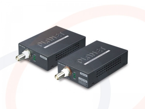 Konwerter PLANET do transmisji sygnałów sieci Ethernet + PoE po kablu koncentrycznym, 1km - LRP-101C-KIT