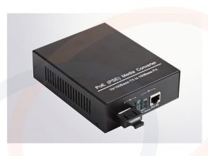 Media konwerter z zasilaniem PoE 15.4W lub 25W 10/100M Fast Ethernet - RF-KM-100M-POE-FRD