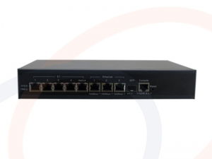 Konwerter wolnostojący 4 linii E1 na Gigabit Ethernet, TDM over IP, E1 over IP z portem SFP - RF-KNV-4E1-1SFP-Gigabit-TDMoIP-D-GC