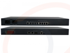 Konwerter 8 linii E1 na Gigabit Ethernet, TDM over IP, E1 over IP z portem SFP - RF-KNV-8E1-1SFP-Gigabit-TDMoIP-GC