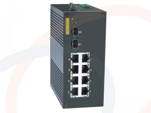 Switch 8 portów PoE Fast Ethernet, 2 porty SFP Gigabit - RF-SW-INDU-8FE-2SFP-POE-FM