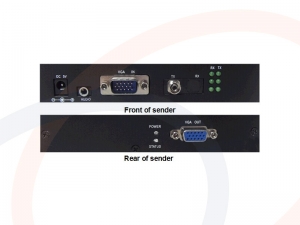 Optyczny extender sygnału VGA, sygnału audio na dystans do 20km - RF-VGA-AV30-LGN-T/R
