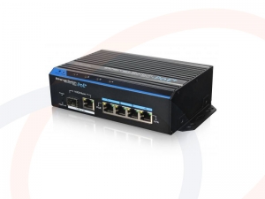 Switch przemysłowy 100M Ethernet 4 porty RJ45 z zasilaniem PoE 30W + 1 x 100M RJ45 oraz 1 x SFP 100M - RF-SW-100M-7204E-POE-UTP