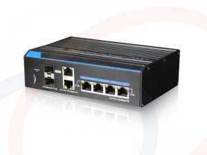 Switch przemysłowy 1000M Ethernet 4 porty RJ45 z zasilaniem PoE 60W + 2 x 1000M RJ45 oraz 2 x SFP 10 - RF-SW-1000M-7204GE-POE/HPOE-UTP