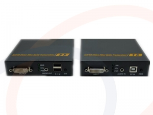 Światłowodowy konwerter sygnału DVI 4K z funkcją KVM (2 porty USB) - RF-DVI-KVMDH123HFT-PNW-T/R