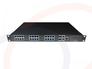 Switch optyczny Gigabit Ethernet zasilanie PoE zarządzalny 24 porty RJ45 FE,2x RJ45 1G, 2x SFP - RF-SW24xRJ45-2x1Gb-2xSFP-7524GE-POE-A1-UTP