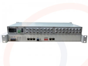 Światłowodowy konwerter multiplekser PDH 16 linii E1, 4 portów Gigabit Ethernet - RF-16E1-2FO-4GE-OLK