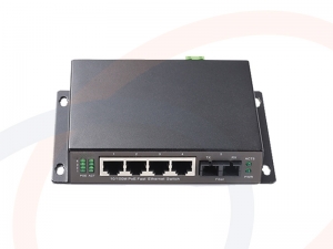 Switch 4 portów PoE Fast Ethernet 1 port uplink światłowodowy - RF-SW-4FE-POE-5022-HS