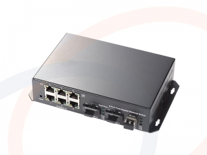 Switch zarządzalny 6 portów PoE Fast Ethernet, 2 porty optyczne GE, 1 port uplink SFP 1000M - RF-SW-6FE-2FO-1SFP-1000M-9032-HS