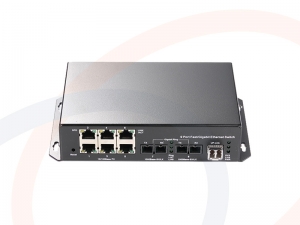 Switch zarządzalny 6 portów PoE Fast Ethernet, 2 porty optyczne GE, 1 port uplink SFP 1000M - RF-SW-6FE-2FO-1SFP-1000M-9032-HS