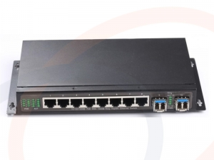 Switch zarządzalny 8 portów, 8 PoE Gigabit Ethernet 2 porty optyczne uplink SFP - RF-SW-8GE-8POE-1051MNG-HS