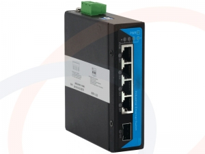 Switch 4 portów PoE Gigabit Ethernet 1 port uplink światłowodowy SFP 1000M montaż DIN IP40 - RF-SW-4GE-1SFP-POE-502GSPI-3OD