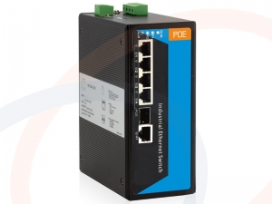 Switch zarzączalny 4 portów PoE Fast Ethernet 1 port uplink combo SFP+RJ45 montaż DIN IP40 - RF-SW-4FE-POE-1Combo-517SPI-MNG-3OD