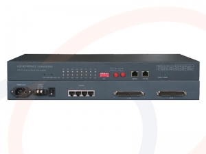 Konwerter sygnałów E1 na Ethernet, most ethernet przez PDH E1, 16x E1, 4x ETH - RF-KNV-16E1-4ETH-HMN