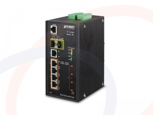 Switch zarządzalny przemysłowy PLANET 4 porty Gigabit Ethernet z 4 portami Ultra PoE i 2 portami SFP - IGS-5225-4UP1T2S