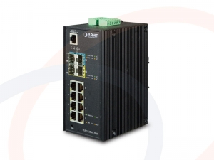 Switch zarządzalny przemysłowy PLANET 8 portów Gigabit Ethernet i 2x SFP 1G, 2x SFP+ 10G - IGS-5225-8T2S2X