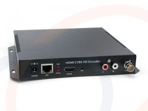 Mini konwerter enkoder do sieci IP sygnałów HDMI + CVBS z kodowaniem MPEG-4 AVC H.264 - RF-MINI-ENCO-HDMI-CVBS-301HD-Tx