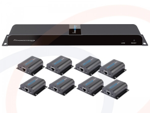Konwerter, splitter 1x8 HDMI na 8 wyjść transmisja przez skrętkę UTP kat. 6 na 50m - RF-HDMI-8175-1x8-UTP-LEN