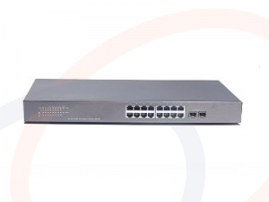 Switch 16 portów, 16 PoE Gigabit Ethernet 2 porty optyczne uplink SFP - RF-SW-16GE-16POE-1851-HS