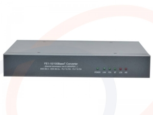 Konwerter sygnałów E1 na Eth, most Ethernet przez E1, ramkowany lub nieramkowany 1x E1 1x ETH - RF-KNV-1E1-1ETH-FRM/UFRM-HU
