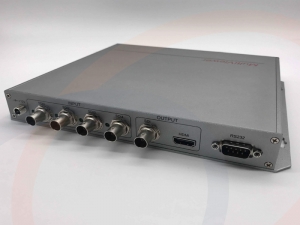 Mixer 4 kanałów sygnałów 3G-SDI z 1 wyjściem 3G-SDI lub HDMI multiview - RF-MXV-4x3GSDI-KW