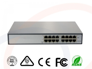 Wieloportowy zasilacz injector midspan 8x PoE Gigabit Ethernet 15.4W 802.3af Power over Ethernet - RF-INDU-INJ-8POE-1GB-ELN
