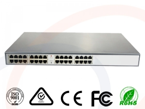 Wieloportowy zasilacz injector midspan 16x PoE Gigabit Ethernet 15.4W 802.3af Power over Ethernet - RF-INDU-INJ-16POE-1GB-ELN