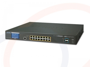 Switch warstwy 2+ Planet 16 portów 1000BASE-T RJ45 PoE+, 2 porty 10Gigabit SFP z ekr. dot. - GS-5220-16UP2XV/GS-5220-16UP2XVR